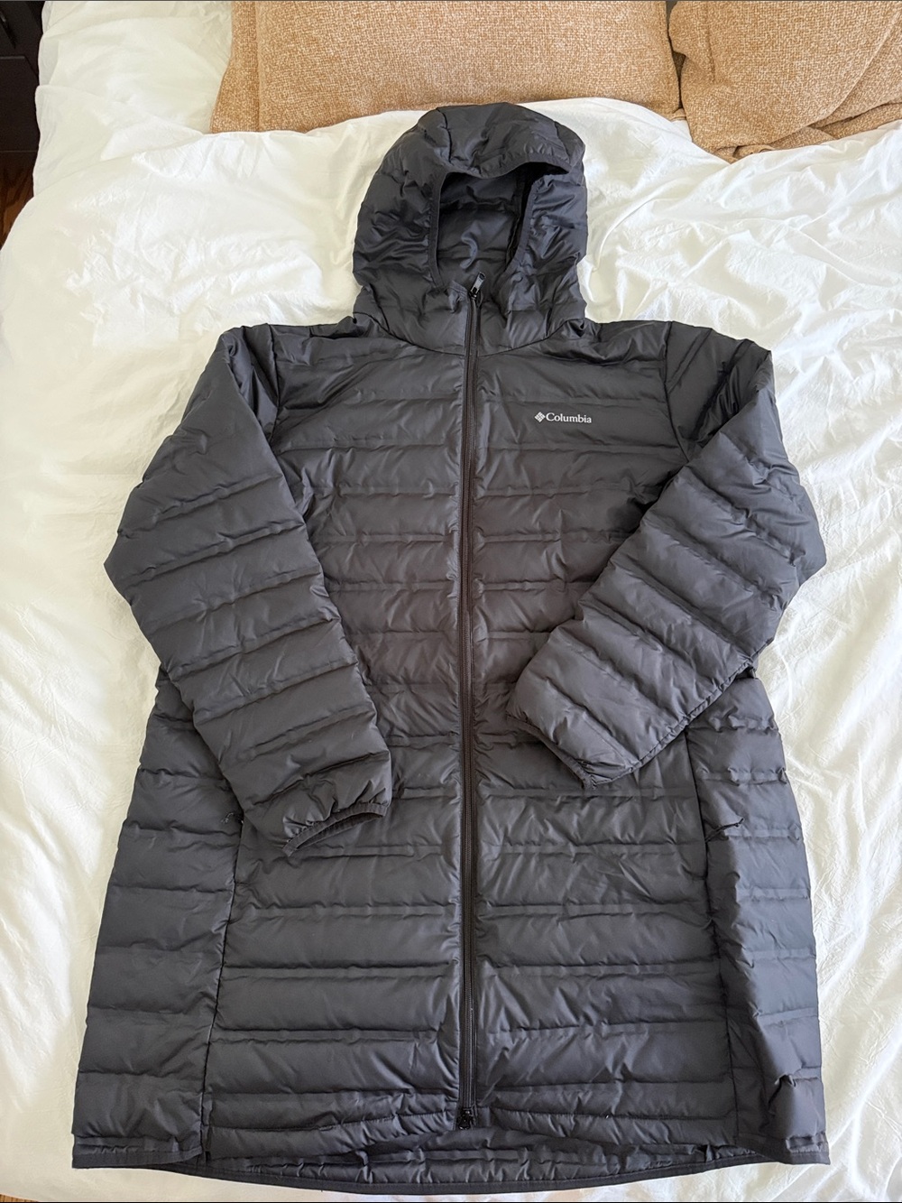 Columbia Black Quilted Hooded Puffer Jacket